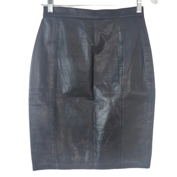 Leather pencil skirt Vintage Paris Sport - Picture 9 of 14